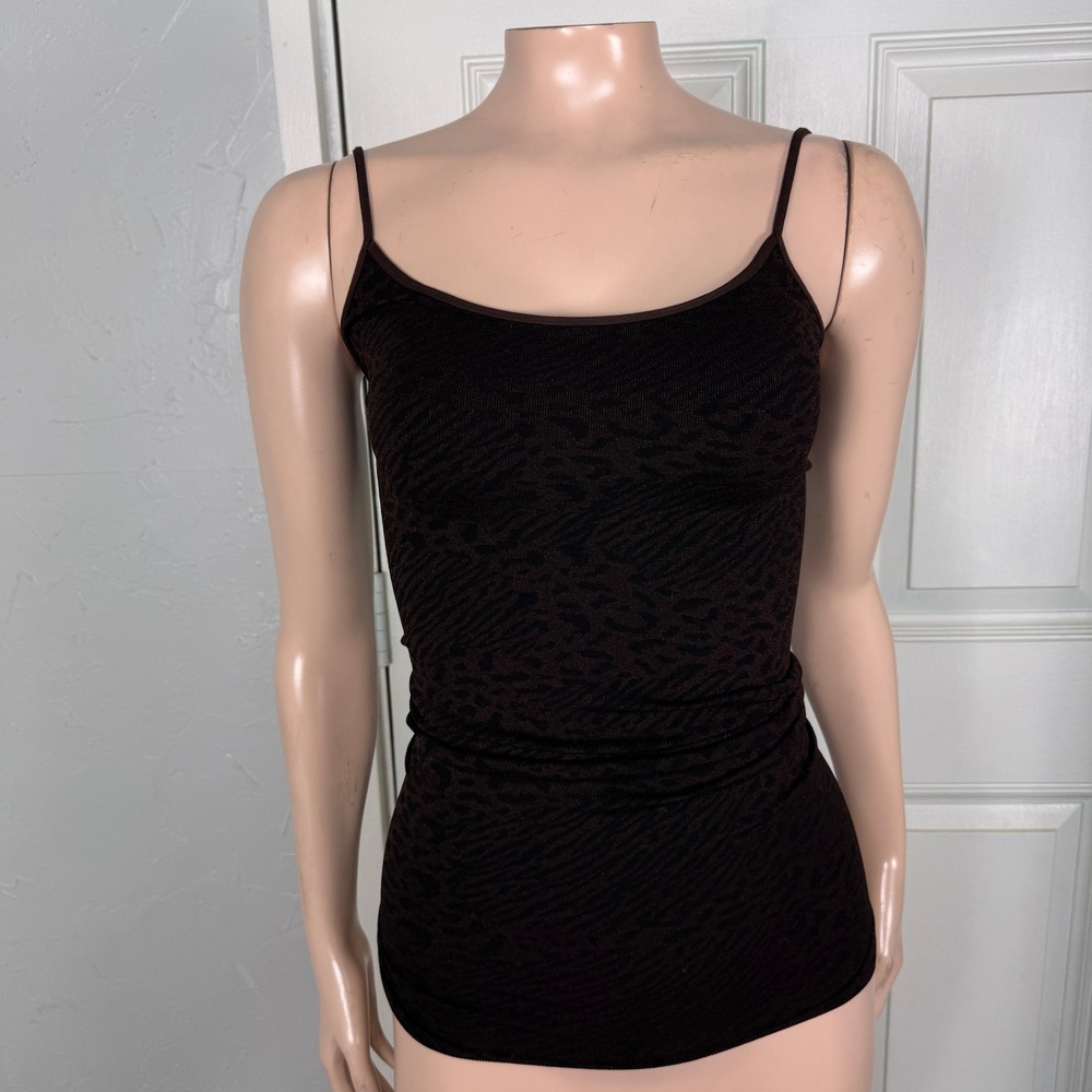 Vintage Y2K Verona Shirt One Size Cotton Tank Top Animal Print Nylon Cami BB16